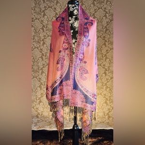 Cashmere Afghan Scarf Made in India